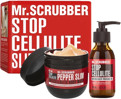 Набір - Mr.Scrubber Stop Cellulite Massage Hot Pepper Slim (cr/hot/250g + oil/100ml) (925810-9408)