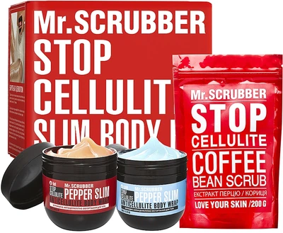 Набір - Mr.Scrubber Stop Cellulite Hot & Cold + Scrub (cr/2x250g + scrub/200g) (925853-51965)