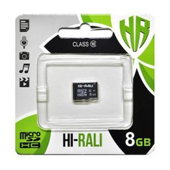Карта памяти microSDHC, 8Gb, Class10 UHS-I, HI-RALI, без адаптера (HI-8GBSD10U1-00)
