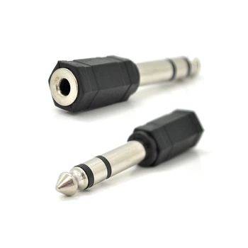 Перехідник Jack 6.3 тато Jack 3.5 мама Stereo Voltronic пластик 3 контакти 100 мм