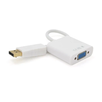 Конвертер Display Port (тато) на VGA(мама) 30cm White,4K/2K