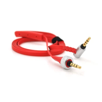 Кабель AUX Sony Audio DC3.5 тато-тато 1.0м CCA Stereo Jack (плоский) Red cable
