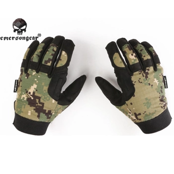 Перчатки тактические военные-армейские Emersongear AOR2 дышащие, боевые M Цифровой камуфляж EM8718-2