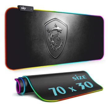 Геймерский коврик для мышки SKY (GMS-WT 7030/113) MSI / RGB подсветка / 70x30 см