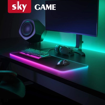 Геймерский коврик для мышки SKY (GMS-WT 7030/100) Black / RGB подсветка / 70x30 см