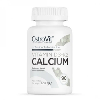 Вітамін Д3 + вітамін К2 + кальцій OstroVit (VITAMIN D3 + K2 + CALCIUM) 90 таблеток