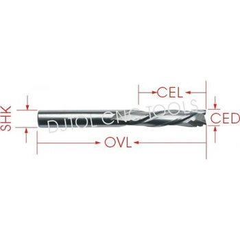Фреза Трехзаходная для станков с ЧПУ DJTOL A3LX6.22