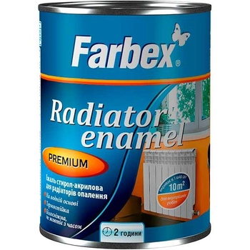 Эмаль акриловая для радиаторов отопления Farbex - 0,75 л, белый глянцевый (665)