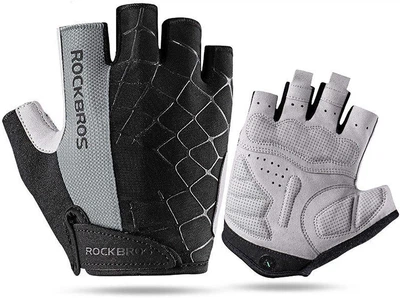 Рукавички велосипедні Rockbros безпалі вело рукавички S109 Gray XL