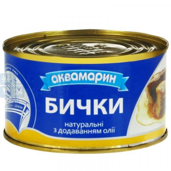 Консерва Аквамарин Бички в олії 230г (4820183771049)