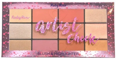 Палитра румян с иллюминатором - Ruby Rose Artist Cheek Blush Palette 81.6g (81.6g) (588397-16290)