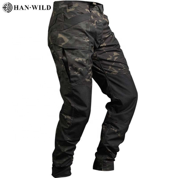 Тактические военные армейские штаны HAN WILD Multicam Black с усиленными коленями 2XL Multicam HWM701894-3