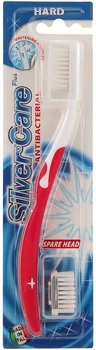 Зубна щітка "Silver Care Plus" жорстка, червона - Silver Care (318511-4425)