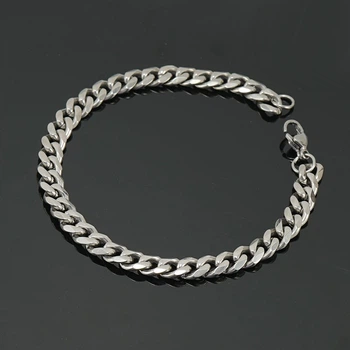 Браслет мужской из нержавеющей стали Steel Braiding. Кубинское плетение. 6мм*19см