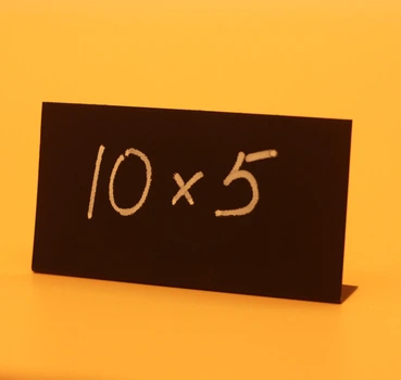 Ценники для магазина меловые L-образные металл 1 шт 10x5 см черный