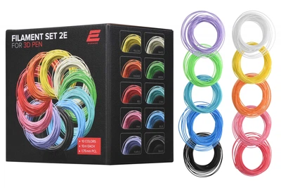 Картридж 2E для 3D ручки 1.75 мм PCL (10 цв*10м) (2E-L-BH010)