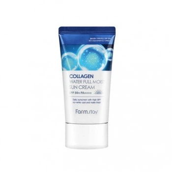 Увлажняющий и омолаживающий солнцезащитный крем с коллагеном FarmStay Collagen Water Full Moist Sun Cream SPF50+PA++++