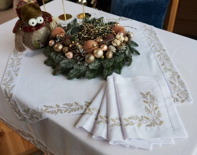Столешница Edelvika Золотые цветы белая (364-20-00 біла)