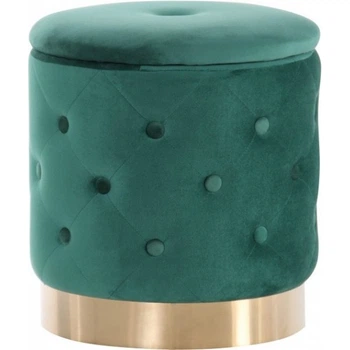 Пуф Janett AMF Green/Golden (м'який/сталь/тканина Велюр) (547485)