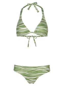 Зеленый купальник в полоску Beach Panties S SW000803-1