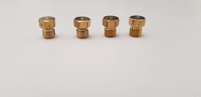 Форсунки Luxor FGB 4 pcs для подключения газовой плиты 4 конфорки под балонный газ, золото