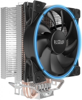Кулер процесорний PCCOOLER GI-X3B універсальний 124.5 х 84 х 148 мм, TDP: 125 Вт, висота 148мм, голуба підсвітка