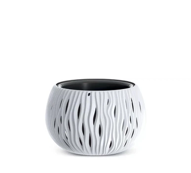 Горшечок круглий Sandy Bowl з вкладишем, 240мм Білий (DSK240-S449)