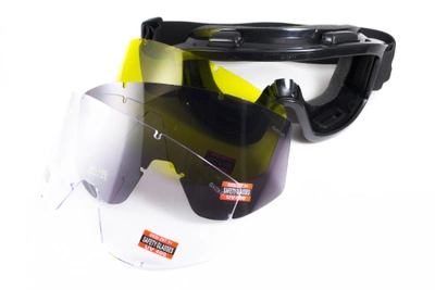 Защитные очки маска со сменными линзами Global Vision Windshield 3Kit AF (желтая + прозрачная + серая)