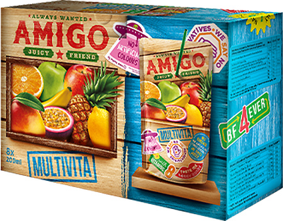 Упаковка нектару Amigo Мультивіта 0.2 л х 8 шт (5319990227362)