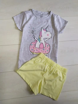 Піжама (футболка+шорти) сіро-жовта Поні Primark 104см (40005975)