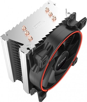 Кулер процесорний PCCOOLER GI-X3R V2 універсальний 124.5 х 84 х 148 мм, TDP: 125 Вт, висота 148мм, червона підсвітка