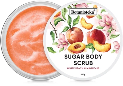 Сахарный скраб для тела "Белый персик и магнолия" - Botanioteka Sugar Body Scrub White Peach & Magnolia 250g (849293-20429)
