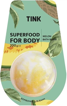 Бомбочка-гейзер для ванни "Диня" - Tink Superfood For Body Melon Bath Bomb 200g (845531-22512)