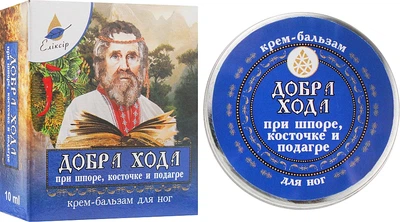 Крем-бальзам для ніг при шпорі, кісточці та подагрі - Еліксир 10g (172063-31022069)
