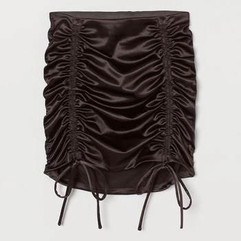 Юбка мини летняя женская H&M 0885985 S Черная (KAY2000001100653)