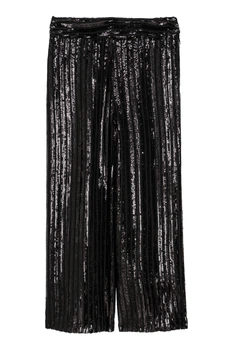 Брюки H&M 40 черный пайетки 812586928