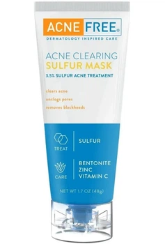 Маска для лікування акне із сіркою Acne Free Sulfur Mask Acne Treatment 48 г