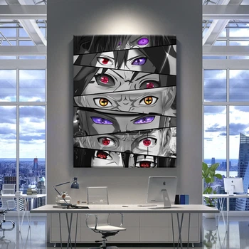 Картина Холстович аниме Naruto 45x60 см. Картина наруто для любителей аниме, для офиса, детской, гостинной, спальни