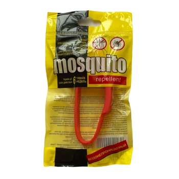 Браслет с репеллентом от комаров и клещей Mosquito Repellent, Red