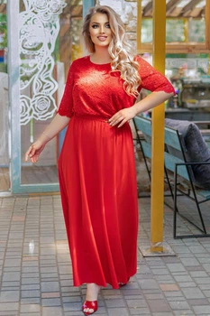 Длинное платье Tatiana ДАРИНА красное 54