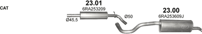 Глушник POLMO Skoda Rapid / Seat Toledo (23.00)-(858836) (Polmo-23.00)