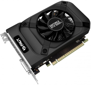 Видеокарта Palit PCI-Ex GeForce GTX 1050 Ti StormX 4GB GDDR5 (128bit) (1290/7000) (DVI, HDMI, DisplayPort) (NE5105T018G1-1070F)