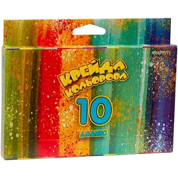 Крейда кольорова 10кол 16*16*100 м'яка Jumbo Grafitti
