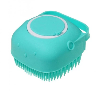 Силиконовая массажная щетка Silicone Massage Bath Brush бирюзовая