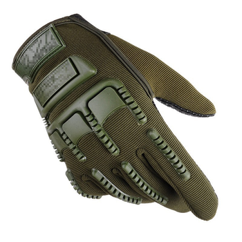 Рукавички тактичні RUIN HAWK у стилі мілітарі зелений М 03219