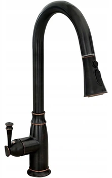 Смеситель для кухни Rea Deco Old black черный высокий REA-B0182
