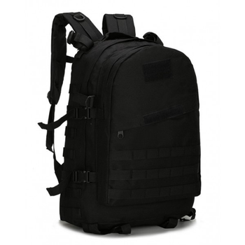 Рюкзак тактический штурмовой походный комфортный 40 л. Прочный, стильный и универсальный + Velcro-липучки для идентификаторов Molle Assault B01 Black