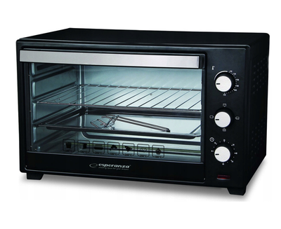 Духовка электрическая настольная Esperanza EKO005 Prosciutto 20 л домашняя печь для кухни с грилем на 1,6 кВт для выпечки пиццы мяса и рыбы тортов и овощей размеры 27.5x44x31 см
