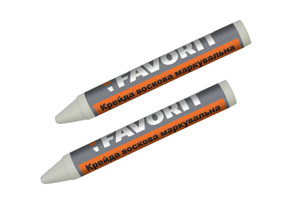 Мел маркировочный Favorit восковой белый 2 шт (04-340)