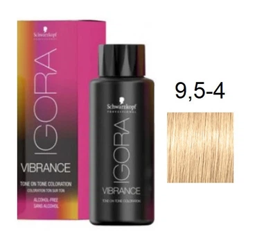 Фарба для волосся Schwarzkopf igora Vibrance безаміачна 9,5-4 Світлий блондин бежевий 60 мл